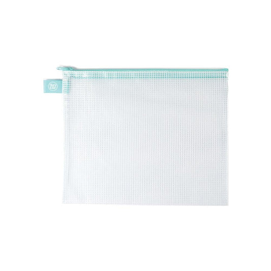 Avery Elle Zippered Vinyl Mesh Pouch > (1) Small