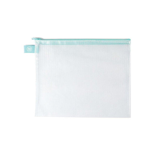 Avery Elle Zippered Vinyl Mesh Pouch > (1) LARGE