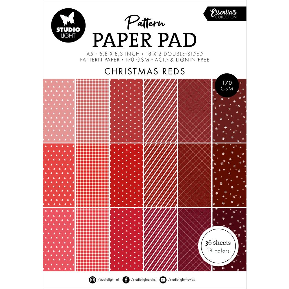 Studio Light Pattern Essentials Paper Pad > Christmas Red