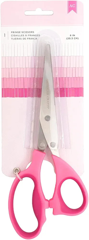American Crafts Fringe Scissors 8"-Pink